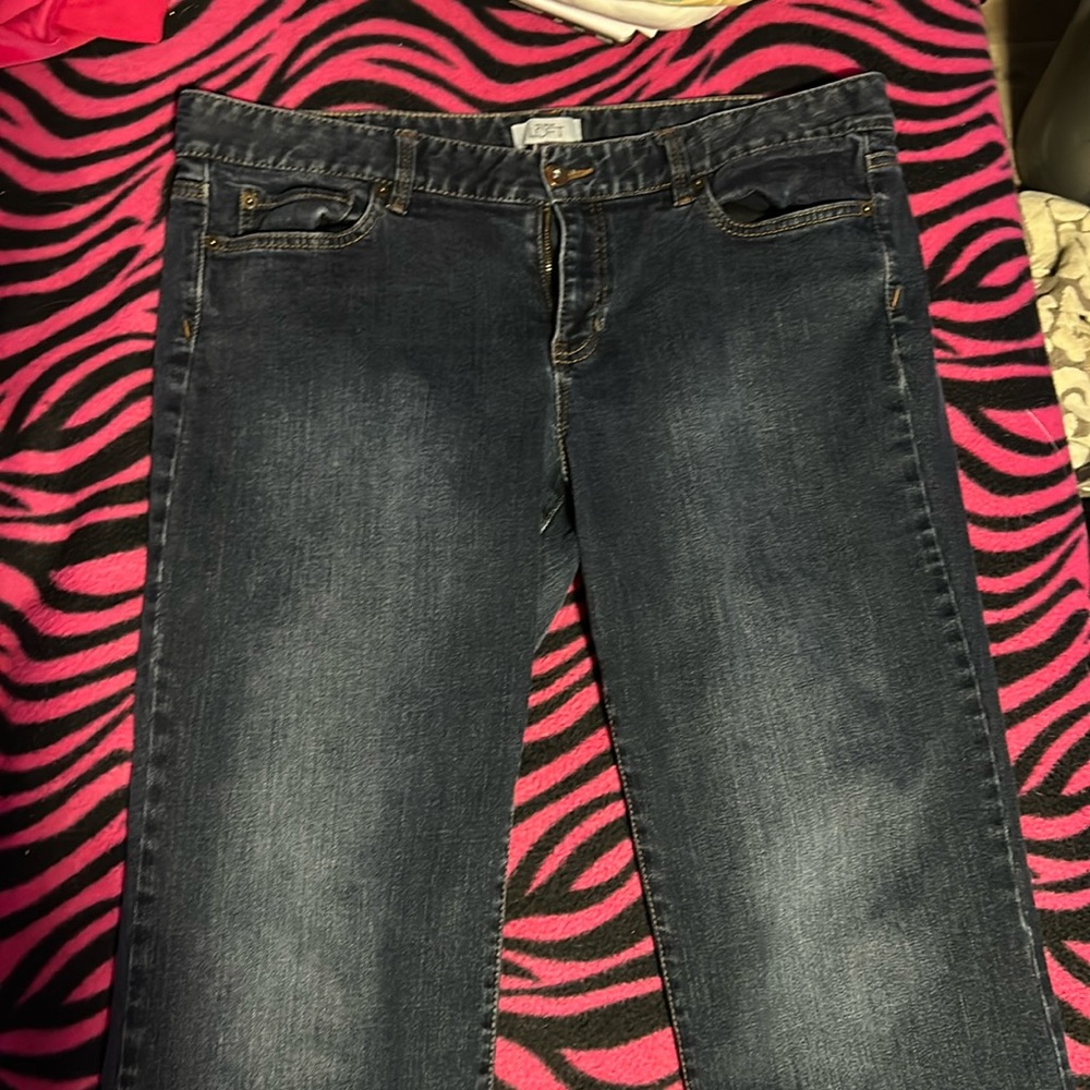 vintage dark wash bootcut jeans